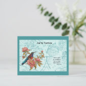 トロピカルバードトラベルワールドマップ ポストカード (スタンド正面)