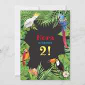 トロピカルバードパーティー招待状 招待状 (裏面)