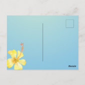 トロピカルバードフローラ金ゴールドアロハ ポストカード (裏面)