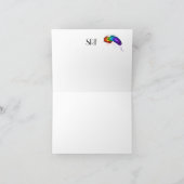 トロピカルバード感謝または空白のノートカード サンキューカード (内部)