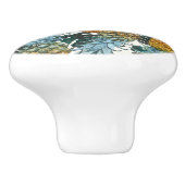 トロピカルパイナップルと葉 エキゾチックアイランドジャングル セラミックノブ (側面)