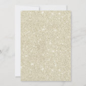 トロピカルパイナップルアイボリーグリッタービーチベビーシャワー 招待状 (裏面)