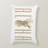 トロピカルパイナップルアロハ引用文タウペタイポグラフィ アクセントクッション (裏面(縦))