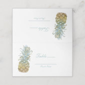 トロピカルパイナップルウェディングテーブルナンバー席 プレイスカード (外部開封)