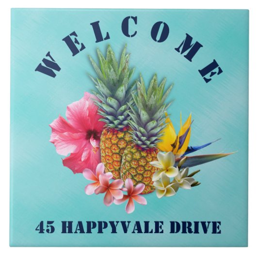 トロピカルパイナップルウェルカムハウスアドレス タイル (正面)