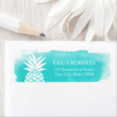 トロピカルパイナップルウォーターターコイズハワイアン ラベル (インサイチュ)