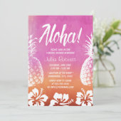 トロピカルパイナップルウォータービーチブライダルシャワー 招待状 (スタンド正面)