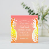 トロピカルパイナップルエレガントな結婚式招待状 招待状 (スタンド正面)