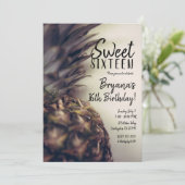 トロピカルパイナップルエレガントビーチスウィート16パーティー 招待状 (スタンド正面)