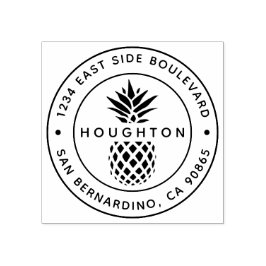 トロピカルパイナップルカスタム差出人住所 ラバースタンプ