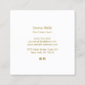 トロピカルパイナップルコバルトブルー名刺 スクエア名刺 (裏面)