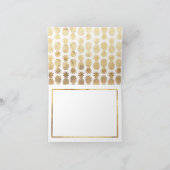 トロピカルパイナップルゴールドウェディング サンキューカード (内部)