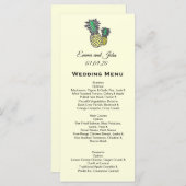 トロピカルパイナップルシパーソナライズされたック結婚のメニュー メニュー (正面/裏面)