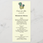 トロピカルパイナップルシパーソナライズされたック結婚のメニュー メニュー (正面)