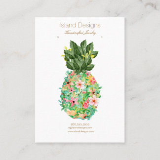 トロピカルパイナップルジュエリーディスプレイカード 名刺