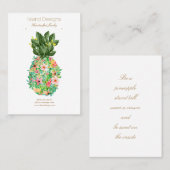 トロピカルパイナップルジュエリーディスプレイカード 名刺 (正面/裏面)