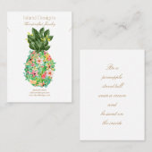 トロピカルパイナップルジュエリーディスプレイカード 名刺 (正面/裏面)