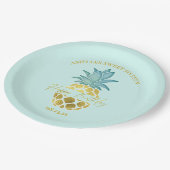 トロピカルパイナップルスイート16ハッピーバースデーID922 ペーパープレート (アングル)