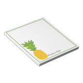 トロピカルパイナップルパーソナライズされたメモ帳 ノートパッド (アングル)