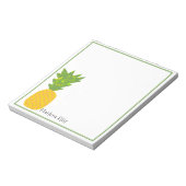 トロピカルパイナップルパーソナライズされたメモ帳 ノートパッド (回転)