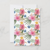 トロピカルパイナップルフラワーエンゲージメントパーティー サンキューカード (裏面)