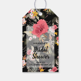 トロピカルパイナップルフラワーリーフ ギフトタグ