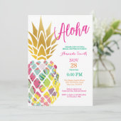 トロピカルパイナップルブライダルシャワー招待 招待状 (スタンド正面)