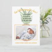 トロピカルパイナップルベイビー写真出生発表 案内状 (スタンド正面)