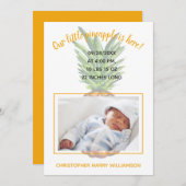 トロピカルパイナップルベイビー写真出生発表 案内状 (正面/裏面)