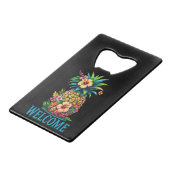 トロピカルパイナップルボトルオープナーウェルカム クレジットカード栓抜き (正面アングル)