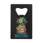 トロピカルパイナップルボトルオープナーウェルカム クレジットカード栓抜き (裏面)