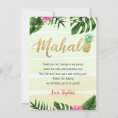 トロピカルパイナップルマハロサンキューカード サンキューカード (正面)