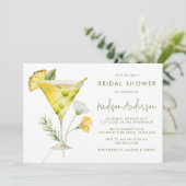 トロピカルパイナップルマルティニカクテルブライダルシャワー 招待状 (スタンド正面)