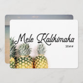 トロピカルパイナップルメレカリキマカクリスマスカード シーズンカード (正面/裏面)