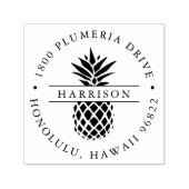 トロピカルパイナップルラウンド差出人住所 セルフインキングスタンプ (デザイン)