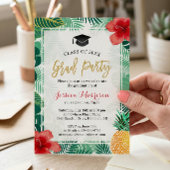 トロピカルパイナップルルアウ(ハワイ式宴会)卒業パーティー 招待状