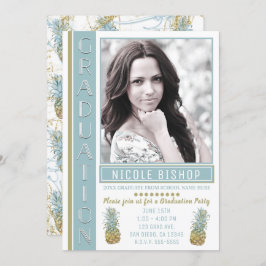 トロピカルパイナップル卒業パーティー卒業写真 招待状