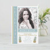 トロピカルパイナップル卒業パーティー卒業生写真 招待状 (スタンド正面)