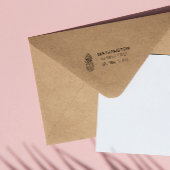 トロピカルパイナップル名前をカスタムする差出人住所 セルフインキングスタンプ