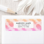 トロピカルパイナップル柄 オーダーメイド 返送先住所 ラベル (インサイチュ)