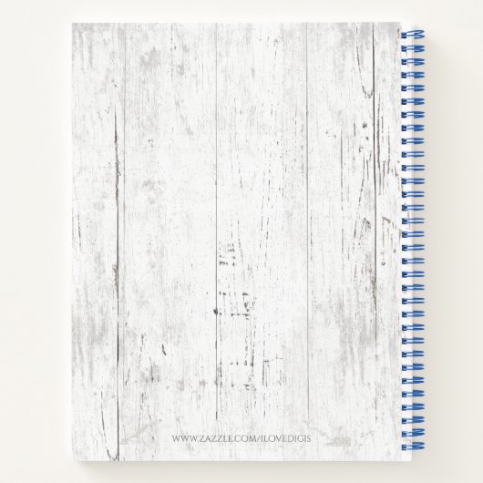 トロピカルパイナップル素朴ファミリーモノグラムレシピ ノートブック (裏面)