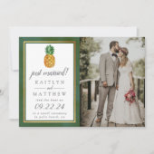 トロピカルパイナップル結婚のコレクション写真 案内状 (正面)