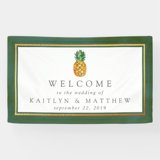 トロピカルパイナップル結婚コレクションへようこそ 横断幕 (横)