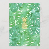 トロピカルパイナップル結婚金ゴールドのメニュー メニュー (裏面)