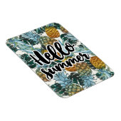 トロピカルパイナップル葉とHello Summer マグネット (右側)