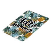 トロピカルパイナップル葉とHello Summer マグネット (左側)