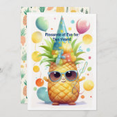 トロピカルパイナップル記念日誕生日カード シーズンカード (正面/裏面)