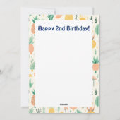 トロピカルパイナップル記念日誕生日カード シーズンカード (裏面)