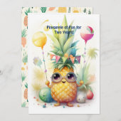 トロピカルパイナップル記念日誕生日カード シーズンカード (正面/裏面)