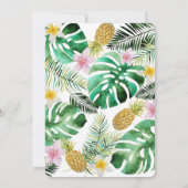 トロピカルパイナップル誕生日招待状 招待状 (裏面)